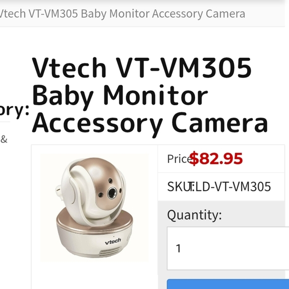 VTECH Safe And Sound Pan & Tilt Baby Video Camera VM305. NIB - Picture 2 of 6